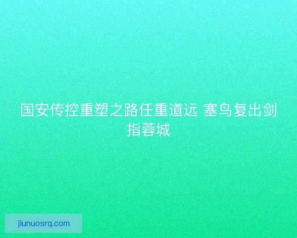 国安传控重塑之路任重道远 塞鸟复出剑指蓉城